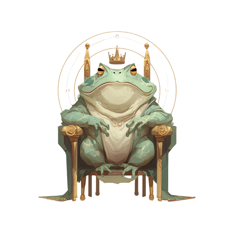 Cartoon Frog King Vinyl Car Decal Sticker – Waterproof & UV-Resistant 6.826666666666667"