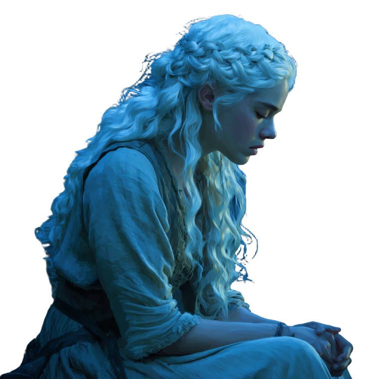 Moonlit Targaryen Contemplation Vinyl Car Decal Sticker – Waterproof & UV-Resistant 3.4133333333333336"