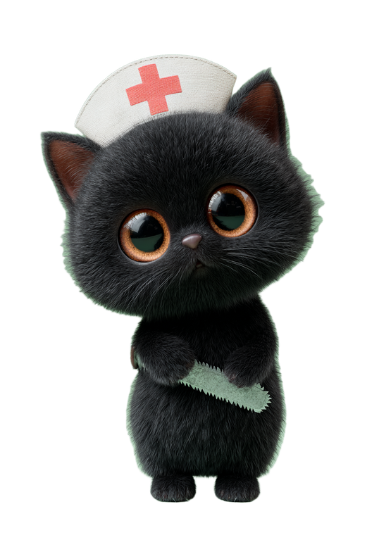 Nurse Cat V5 Vinyl Car Decal Sticker – Waterproof & UV-Resistant 4.373333333333333"