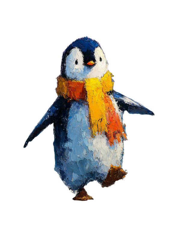 Cartoon Penguin Sliding Vinyl Car Decal Sticker – Waterproof & UV-Resistant 4.1066666666666665"