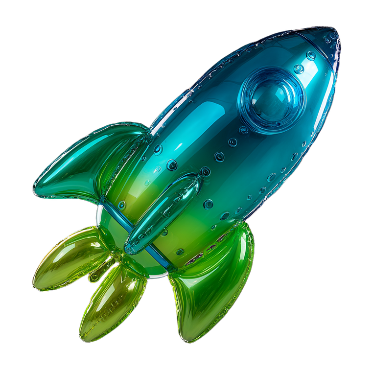 Rocket Balloon Vinyl Car Decal Sticker – Waterproof & UV-Resistant 6.826666666666667"