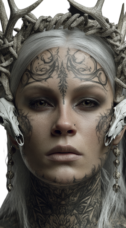 Fantasy Silver-Haired Woman V5 Vinyl Car Decal Sticker – Waterproof & UV-Resistant 4.906666666666666"