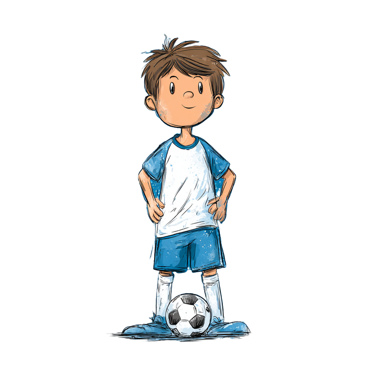 Kid Soccer Player V2 Vinyl Car Decal Sticker – Waterproof & UV-Resistant 6.826666666666667"