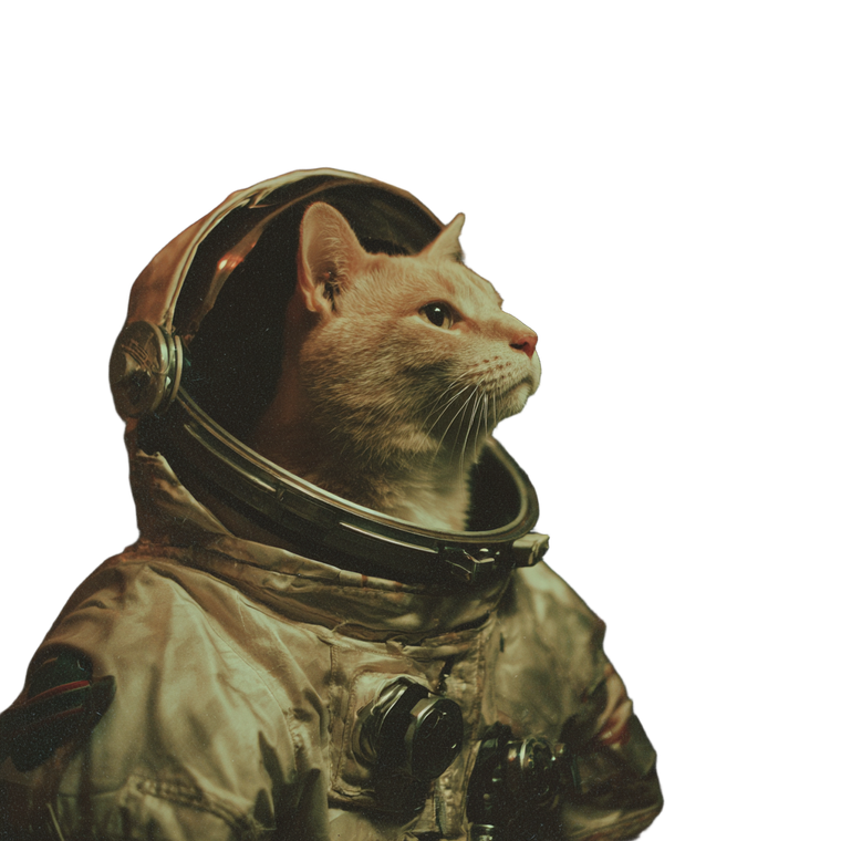 Cat Astronaut V15 Vinyl Car Decal Sticker – Waterproof & UV-Resistant 6.826666666666667"
