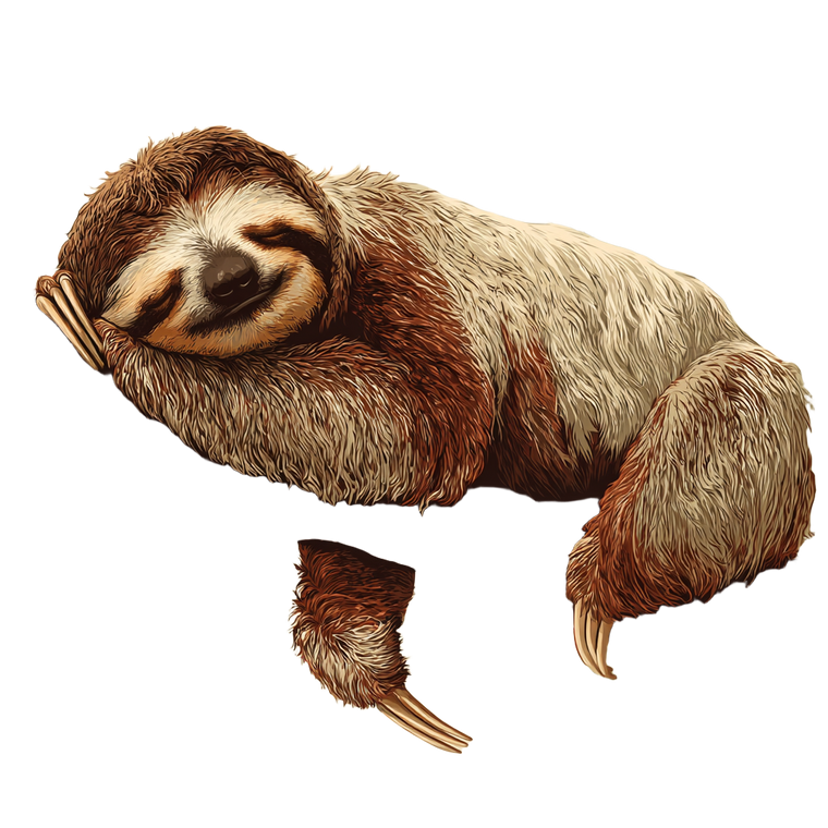 Sleeping Sloth V8 Vinyl Car Decal Sticker – Waterproof & UV-Resistant 3.4133333333333336"