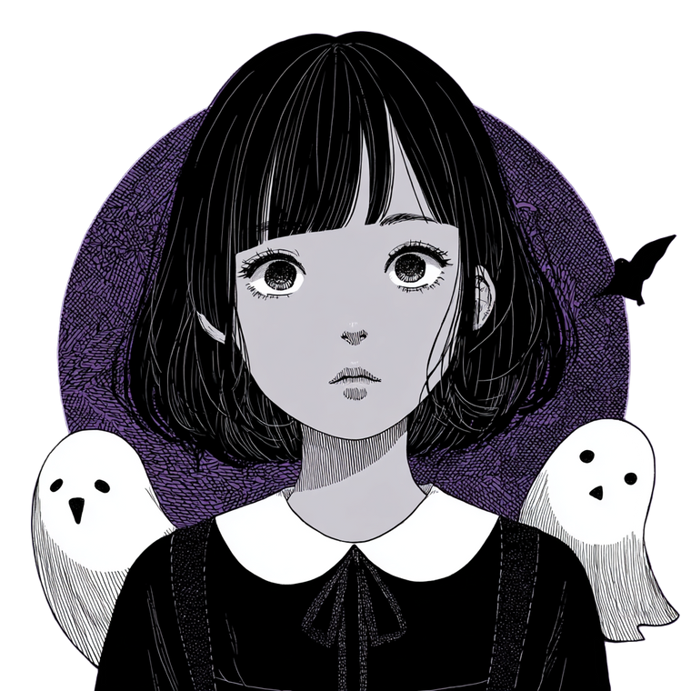 Cute Ghost Girl V3 Vinyl Car Decal Sticker – Waterproof & UV-Resistant 3.4133333333333336"