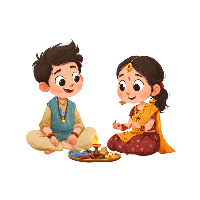 Raksha Bandhan Celebration V3 Vinyl Car Decal Sticker – Waterproof & UV-Resistant 6.826666666666667"