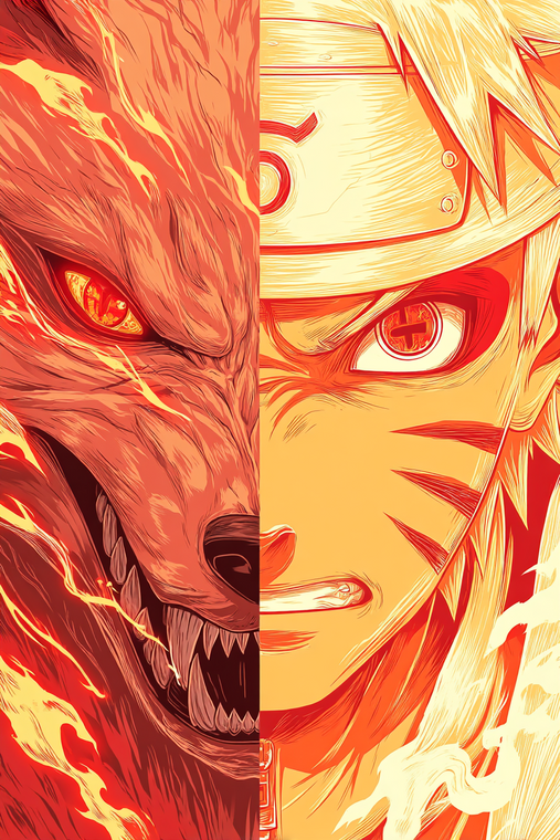 Naruto And Kurama V5 Vinyl Car Decal Sticker – Waterproof & UV-Resistant 8.96"