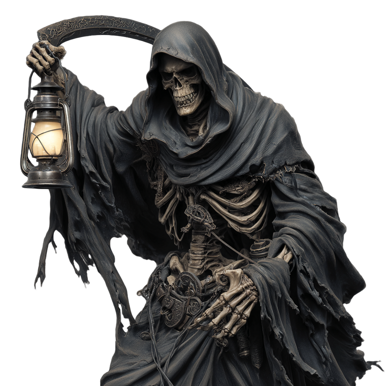 Grim Reaper Lantern V3 Vinyl Car Decal Sticker – Waterproof & UV-Resistant 6.826666666666667"