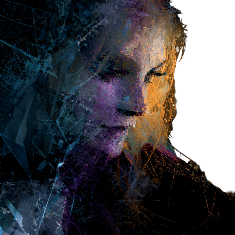 Abstract Blonde Face V2 Vinyl Car Decal Sticker – Waterproof & UV-Resistant 3.4133333333333336"