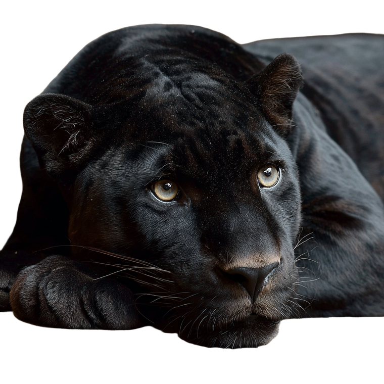 Contemplative Black Jaguar V2 Vinyl Car Decal Sticker – Waterproof & UV-Resistant 3.4133333333333336"