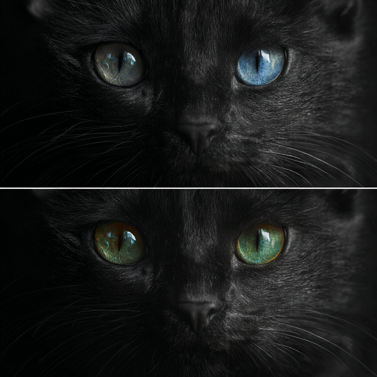 Black Cat Eyes V2 Vinyl Car Decal Sticker – Waterproof & UV-Resistant 3.4133333333333336"