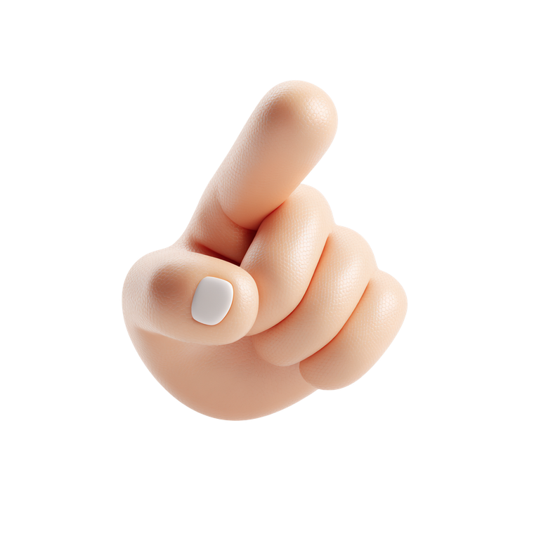 Pointing Hand Icon V2 Vinyl Car Decal Sticker – Waterproof & UV-Resistant 6.826666666666667"