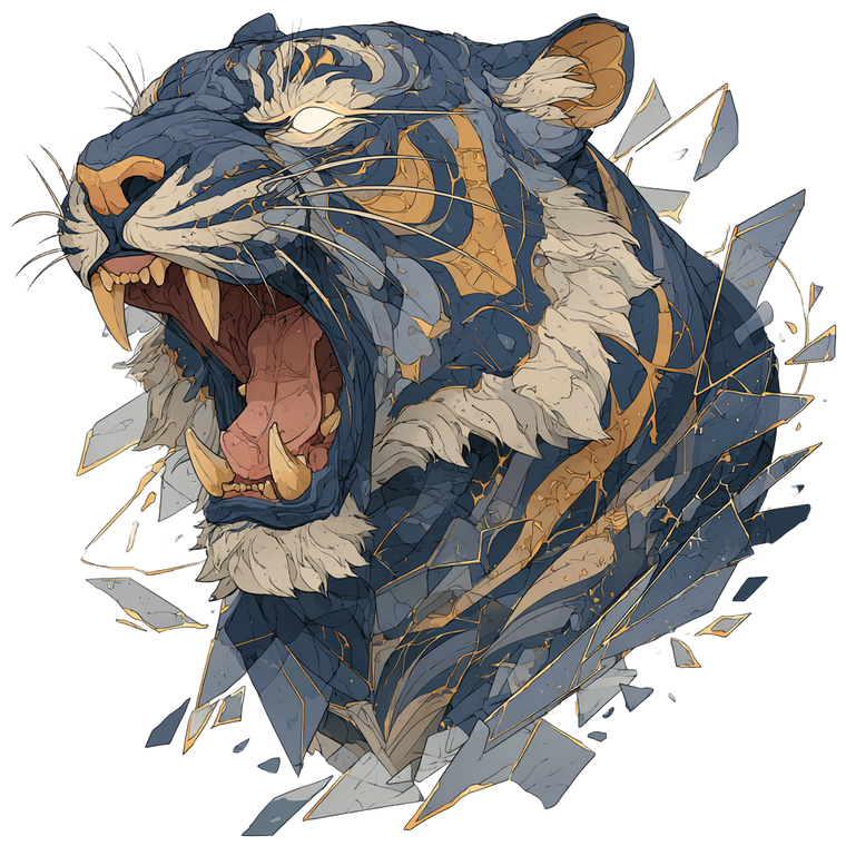 Roaring Tiger Tattoo V9 Vinyl Car Decal Sticker – Waterproof & UV-Resistant 6.826666666666667"