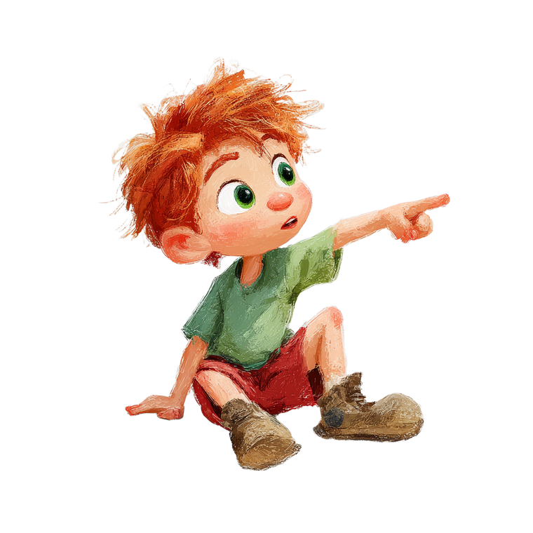 Curious Red-Haired Boy Vinyl Car Decal Sticker – Waterproof & UV-Resistant 6.826666666666667"