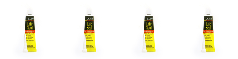 4x Premium Life Industries Caulk Sealant | For Decks & Hulls | Mildew Resistant | White 2.7oz Tube | Marine Grade