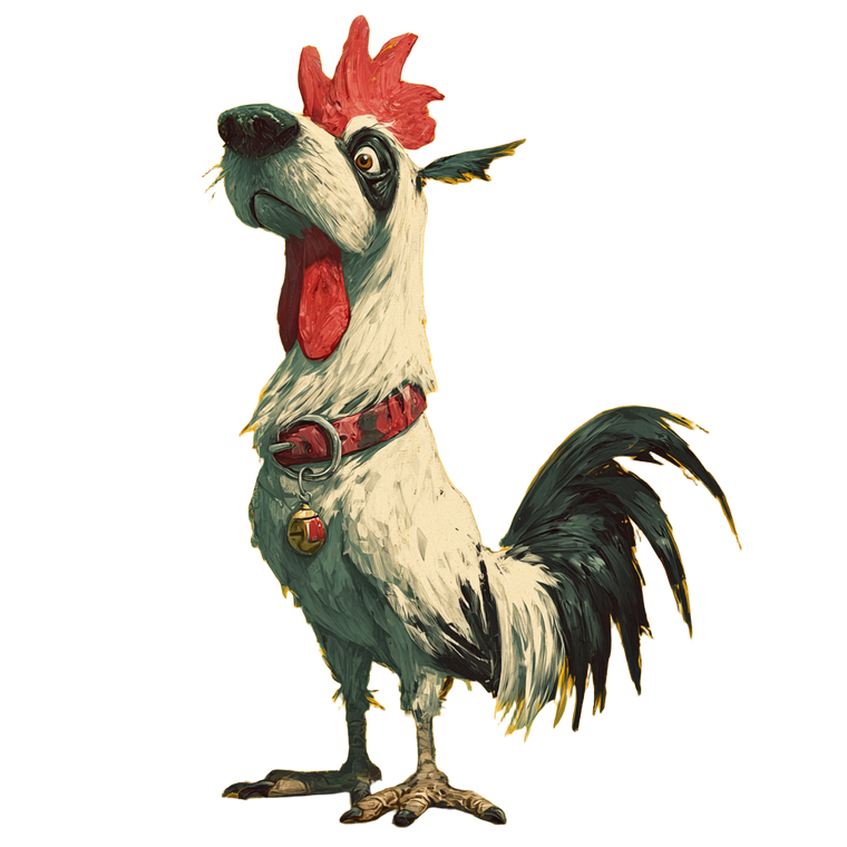 Chicken Dog V2 Vinyl Car Decal Sticker – Waterproof & UV-Resistant 3.4133333333333336"