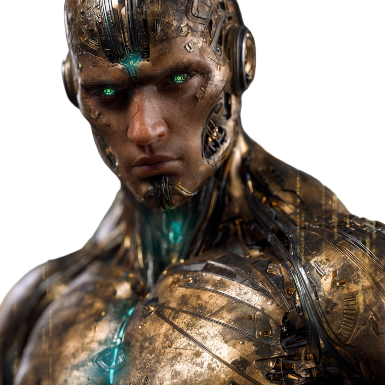 Humanoid Robot Avatar Vinyl Car Decal Sticker – Waterproof & UV-Resistant 6.826666666666667"