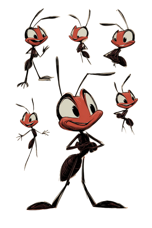 Cartoon Ant Character Vinyl Car Decal Sticker – Waterproof & UV-Resistant 4.4