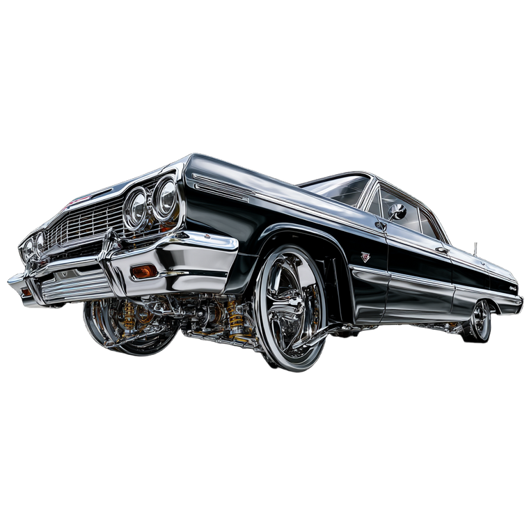 Chrome Lowrider Car Vinyl Car Decal Sticker – Waterproof & UV-Resistant 6.826666666666667"