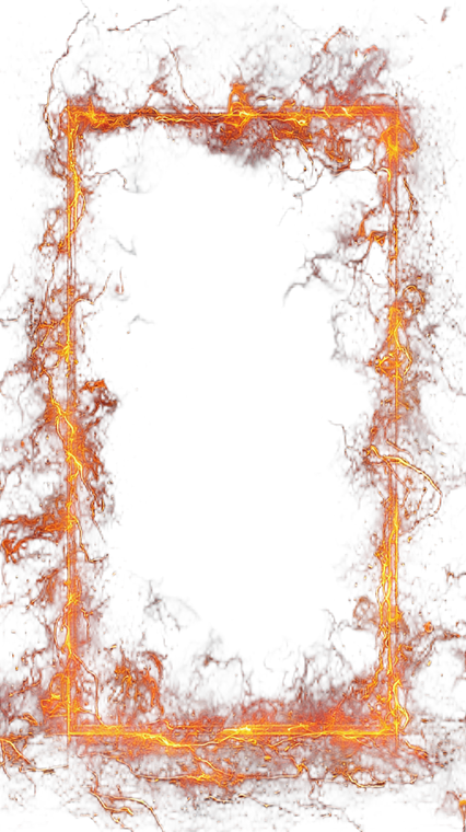 Fiery Lightning Border Vinyl Car Decal Sticker – Waterproof & UV-Resistant 9.706666666666667"