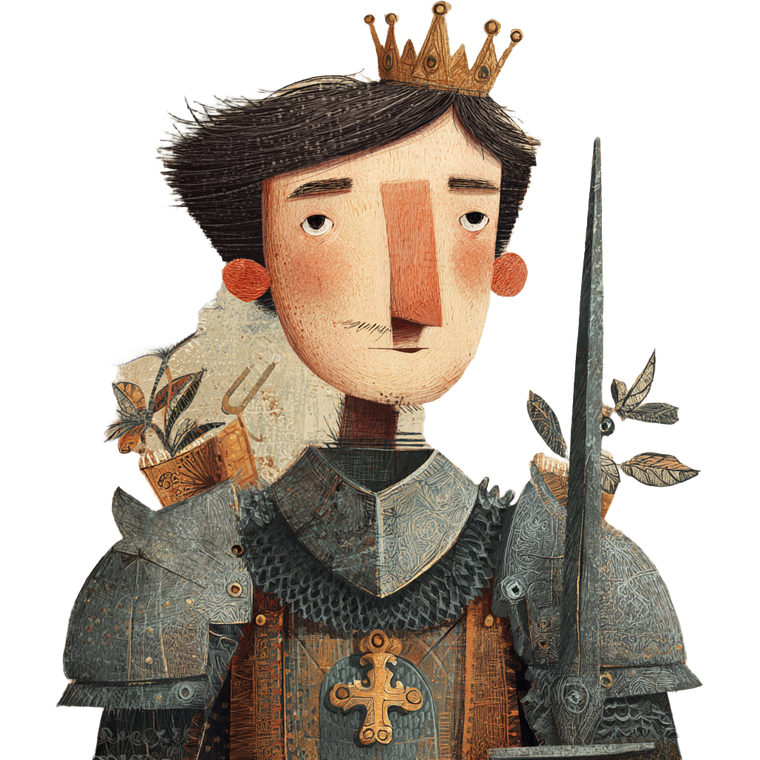 Medieval Knight Portrait V21 Vinyl Car Decal Sticker – Waterproof & UV-Resistant 6.826666666666667"