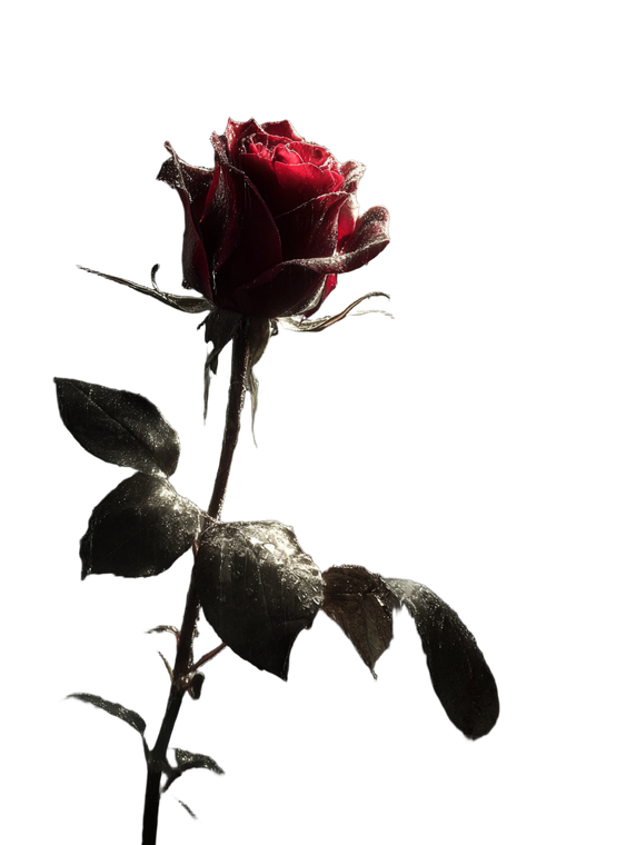 Budding Red Rose Vinyl Car Decal Sticker – Waterproof & UV-Resistant 8.213333333333333"