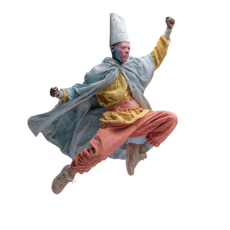 Carnaval Character Jumping Vinyl Car Decal Sticker – Waterproof & UV-Resistant 3.4133333333333336"