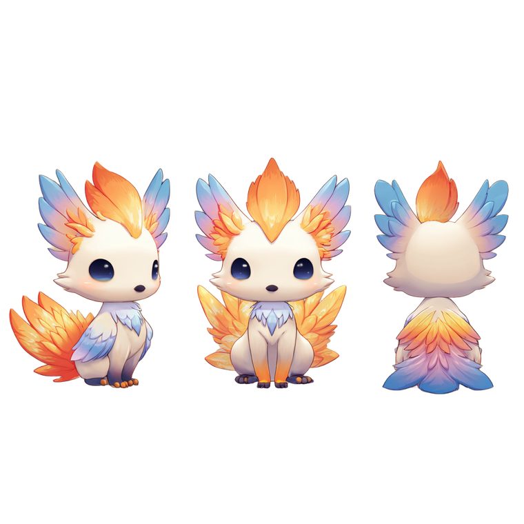 Cute Chibi Phoenix Vinyl Car Decal Sticker – Waterproof & UV-Resistant 6.826666666666667"