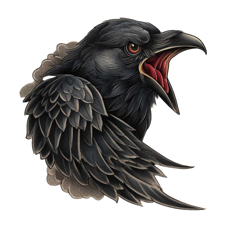 Evil Angry Crow Vinyl Car Decal Sticker – Waterproof & UV-Resistant 3.4133333333333336"