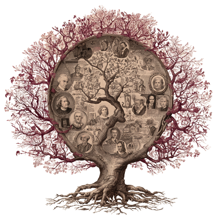 Arcane Genealogy Tree Vinyl Car Decal Sticker – Waterproof & UV-Resistant 6.826666666666667"