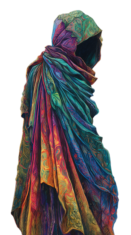 Cloaked Figure V8 Vinyl Car Decal Sticker – Waterproof & UV-Resistant 4.8533333333333335"
