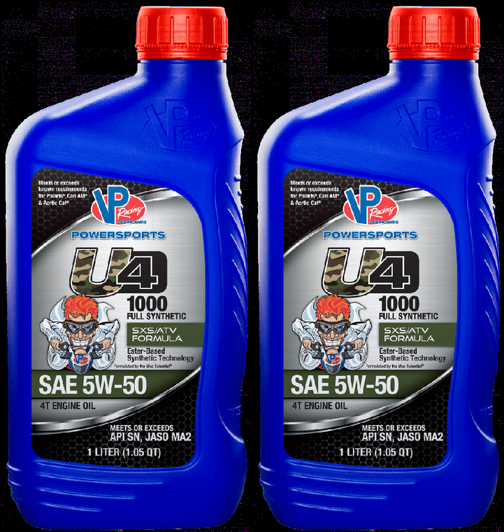 2x VP Racing Fuels Synthetic Oil | Peak Performance | SAE 5W-50 | 1.05 Quart | Single