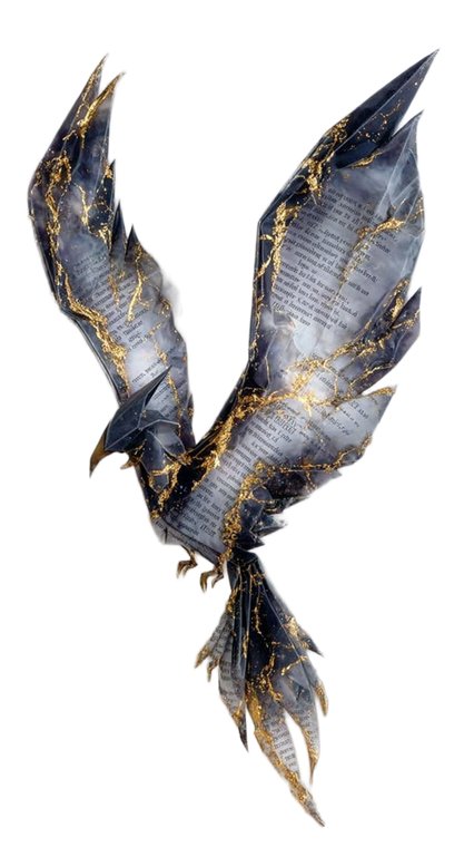 Origami Phoenix Unfurling Vinyl Car Decal Sticker – Waterproof & UV-Resistant 4.8533333333333335"