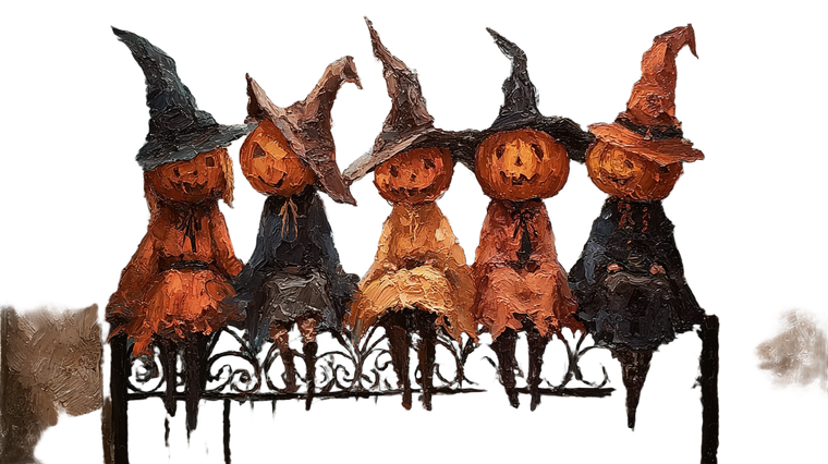Pumpkin Witches Gate Vinyl Car Decal Sticker – Waterproof & UV-Resistant 5.4