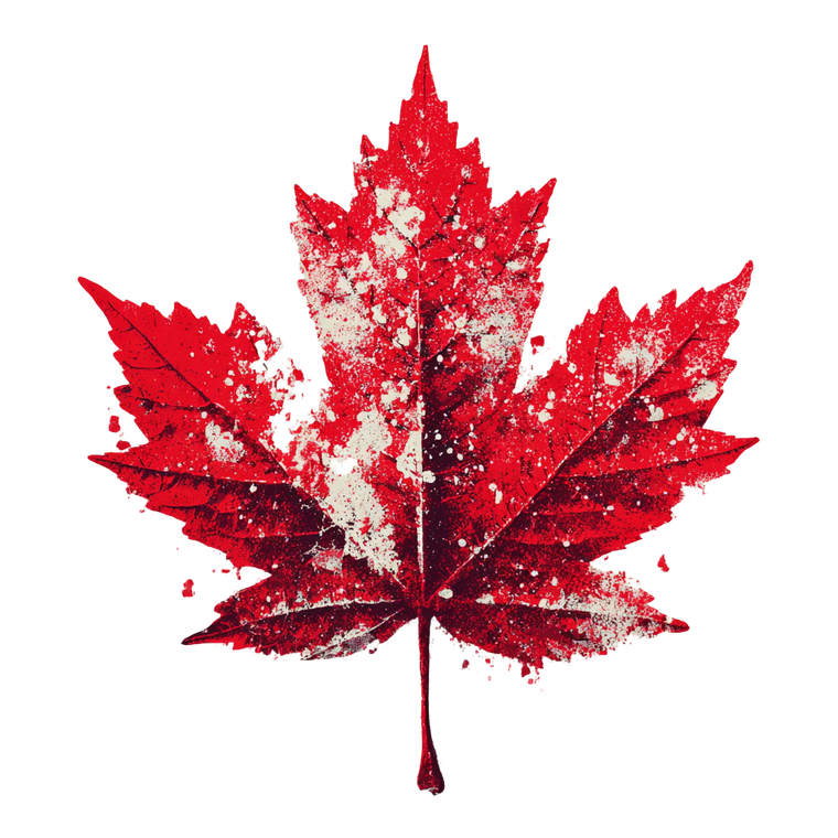 Grunge Maple Leaf Vinyl Car Decal Sticker – Waterproof & UV-Resistant 3.4133333333333336"
