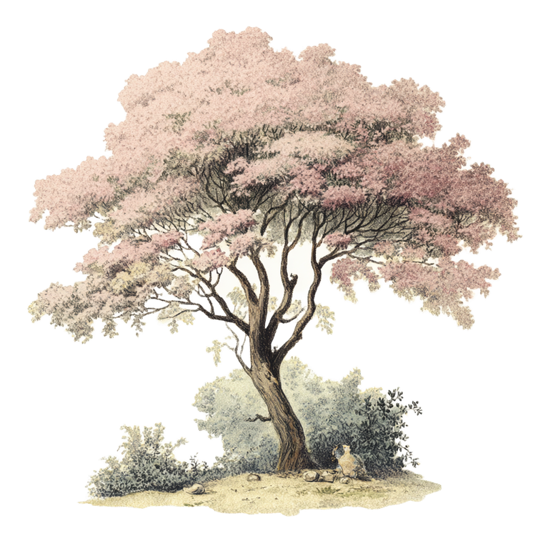 Pink-Ype Tree Vinyl Car Decal Sticker – Waterproof & UV-Resistant 6.826666666666667"