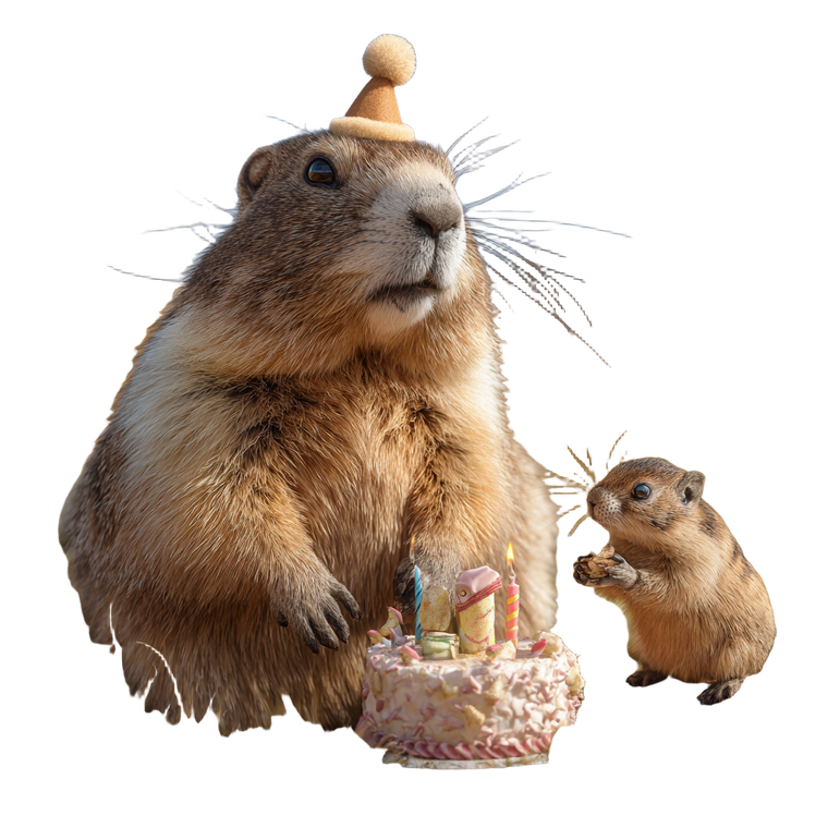 Fat Marmot Birthday Vinyl Car Decal Sticker – Waterproof & UV-Resistant 3.4133333333333336"