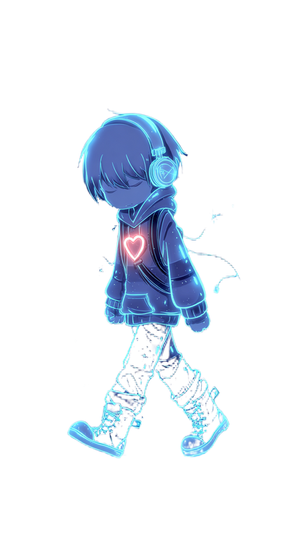 Neon Anime Boy Vinyl Car Decal Sticker – Waterproof & UV-Resistant 4.906666666666666"