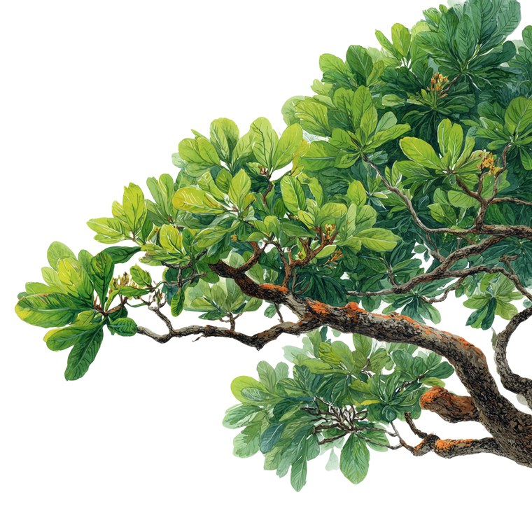 Tropical Tree Branches Vinyl Car Decal Sticker – Waterproof & UV-Resistant 3.4133333333333336"
