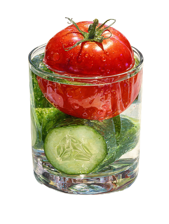 Tomato In Cucumber Vinyl Car Decal Sticker – Waterproof & UV-Resistant 8.213333333333333"