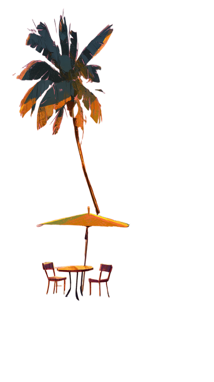 Cartoon Beach Hut Vinyl Car Decal Sticker – Waterproof & UV-Resistant 4.8533333333333335"