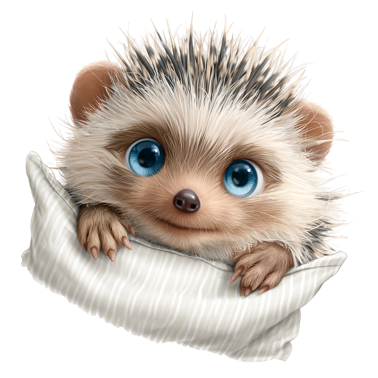 Chibi Hedgehog Illustration Vinyl Car Decal Sticker – Waterproof & UV-Resistant 3.4133333333333336"
