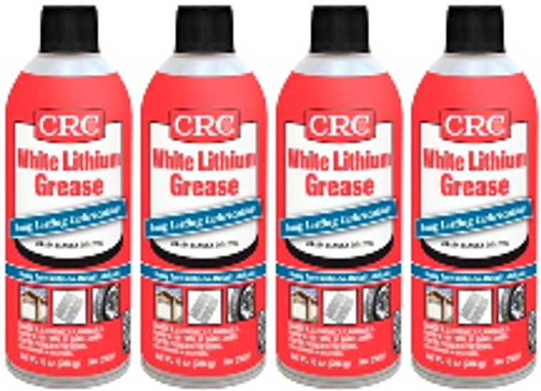4x CRC Industries White Lithium Grease | Excellent Water & Heat Resistance | Metal to Metal Applications