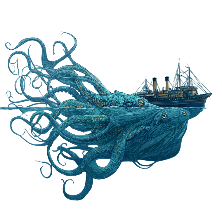 Rac Giant Squid Vinyl Car Decal Sticker – Waterproof & UV-Resistant 3.4133333333333336"