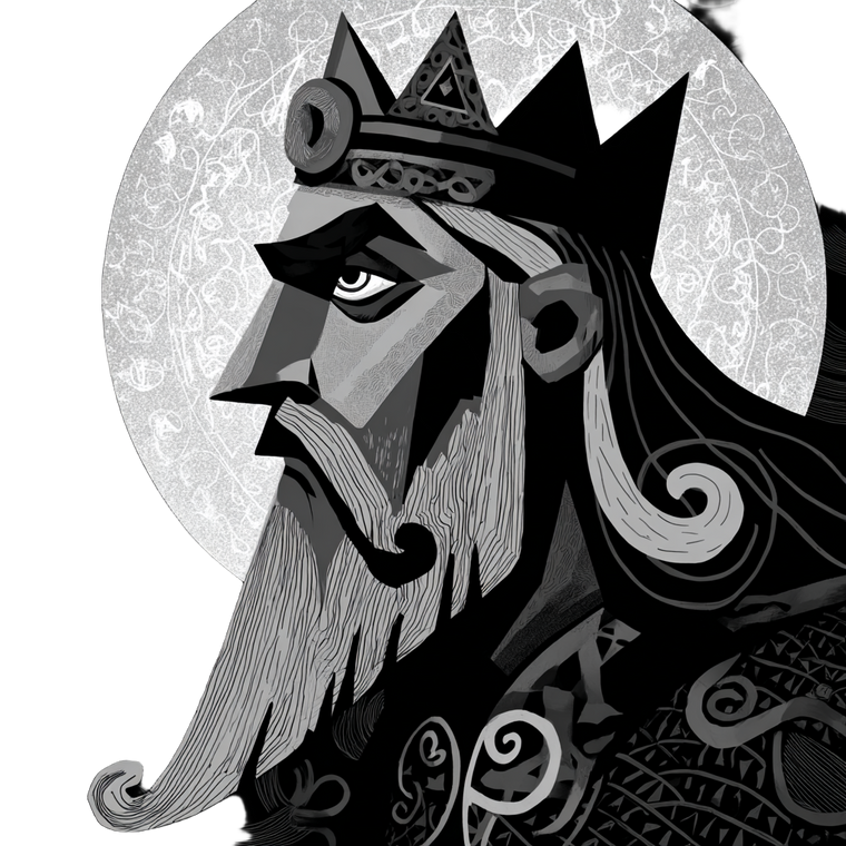 Viking King Portrait V4 Vinyl Car Decal Sticker – Waterproof & UV-Resistant 3.4133333333333336"