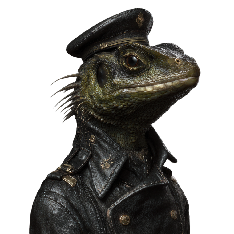 Lizardman Soldier Vinyl Car Decal Sticker – Waterproof & UV-Resistant 3.4133333333333336"