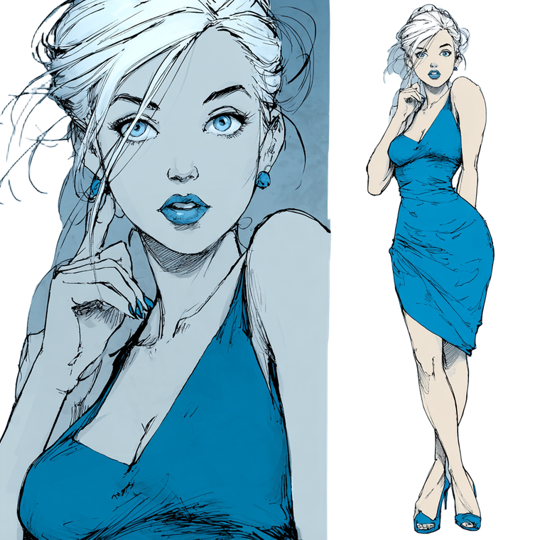 Stylish Blonde Woman V22 Vinyl Car Decal Sticker – Waterproof & UV-Resistant 3.4133333333333336"