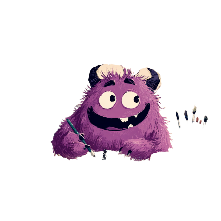 Friendly Purple Monster V2 Vinyl Car Decal Sticker – Waterproof & UV-Resistant 6.826666666666667"