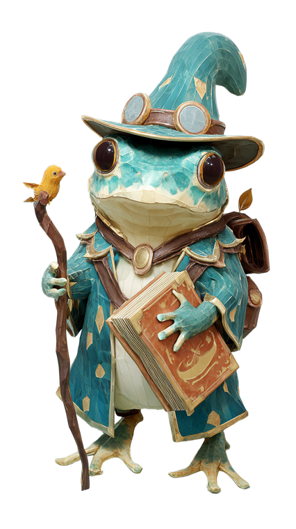 Cute Wizard Frog Vinyl Car Decal Sticker – Waterproof & UV-Resistant 4.8533333333333335"